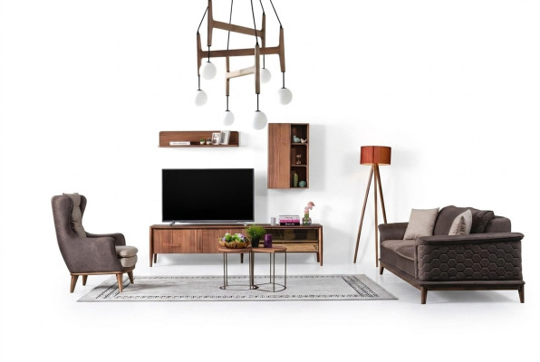 Juego de sofá Sofá de lujo Sofá de butacas Sofás Sillones 3+1 asientos Tela Diseño moderno Nuevo