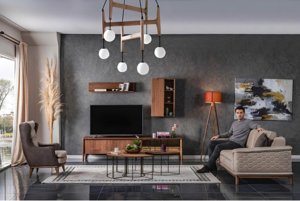 Conjunto de sofás de lujo sofá conjunto sofás sillones 3 + 1 asientos tela diseño moderno nuevo
