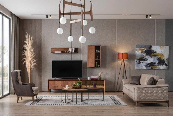 Conjunto de sofás de lujo sofá conjunto sofás sillones 3 + 1 asientos tela diseño moderno nuevo