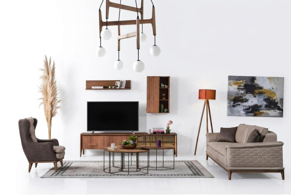 Conjunto de sofás de lujo sofá conjunto sofás sillones 3 + 1 asientos tela diseño moderno nuevo
