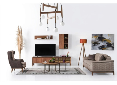 Conjunto de sofás de lujo sofá conjunto sofás sillones 3 + 1 asientos tela diseño moderno nuevo