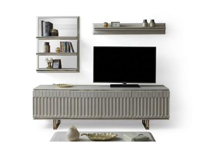 Mueble de televisión de lujo para la pared de la sala de estar RTV Lowboard soporte de TV aparador estante pared de la sala de estar