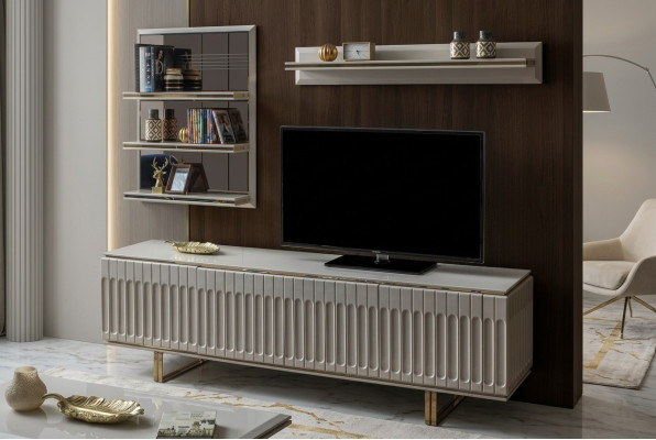 Soporte de televisión de lujo - Salón RTV Lowboard Sideboard Cómoda Mueble de pared moderno nuevo