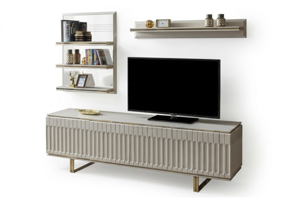 Soporte de televisión de lujo - Salón RTV Lowboard Sideboard Cómoda Mueble de pared moderno nuevo