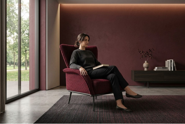 Silla individual de tela de un asiento, silla moderna de sala de estar, muebles de tela.