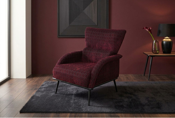 Silla individual de tela de un asiento, silla moderna de sala de estar, muebles de tela.