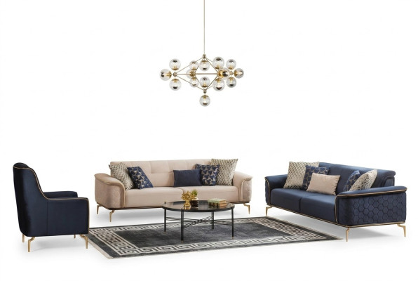 Sofá conjunto conjuntos sofás sofá silla tres plazas 3+3+1 asientos tela grupo nuevo