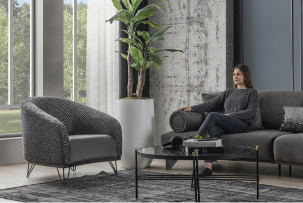 Silla de una plaza Sofá Sofá Tapizado 1 plaza Sillón de club Tela Moderno Sala de estar