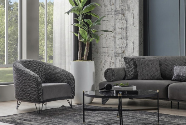Silla de una plaza Sofá Sofá Tapizado 1 plaza Sillón de club Tela Moderno Sala de estar