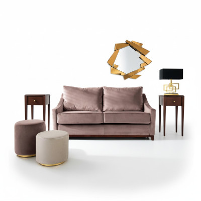Juego de sala: sofá, silla, mesa auxiliar, taburete, sofás, muebles de sala, textil, conjunto de 3 piezas.