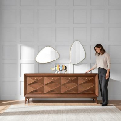 Mueble buffet cómoda armario cómoda de lujo clásico armarios sala de estar marrón.