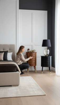 Armario Cómoda Mesita de noche Armarios Clásicos de lujo Cómodas Dormitorio Nuevo