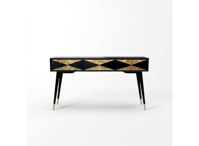 Mesa consola de lujo, mesa consola cómoda de madera moderna diseño dorado.