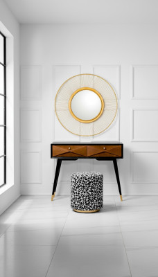 Mesa de consola mesa consola cómoda mesa auxiliar madera moderna lujo marrón diseño