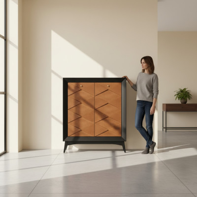 Cómoda Armario Aparador Clásico de lujo Cómodas Armarios de madera Comedor Nuevo