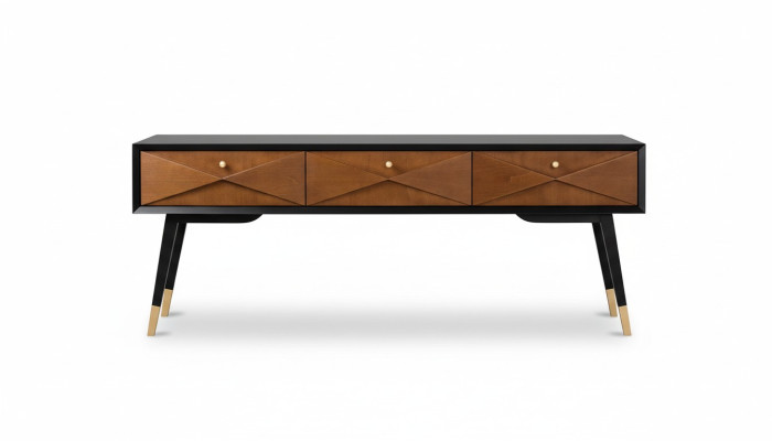 Mesa de consola consola cómoda aparador madera moderna lujo diseño marrón nuevo