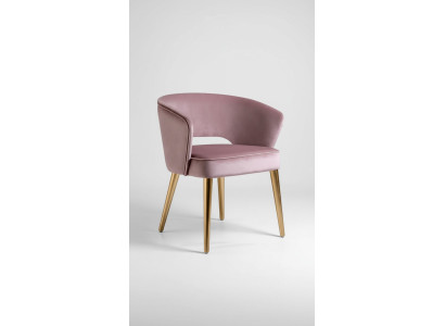 Silla de comedor de lujo Sillón Sillón Asiento 1 Asiento Butaca Tela Comedor Rosa