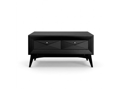 Soporte rtv Aparador de soporte Mesa de salón Moderno Madera Negro Diseño