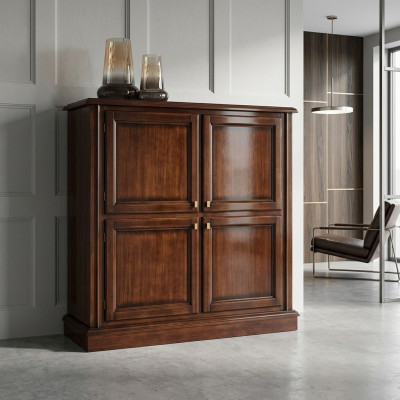 Cómoda armario de lujo Armarios Cómodas Sala de estar Madera Diseño clásico Marrón