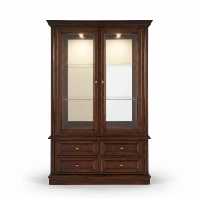 Vitrina armarios Muebles Estilo clásico Vitrinas Sala de estar Aparador Vidrio Madera