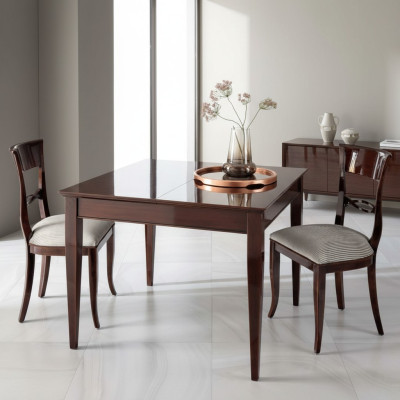 Mesa de comedor Mesa de comedor Mesa de alto brillo Mesa de madera Rincón de comer Comedor Extensible Nuevo