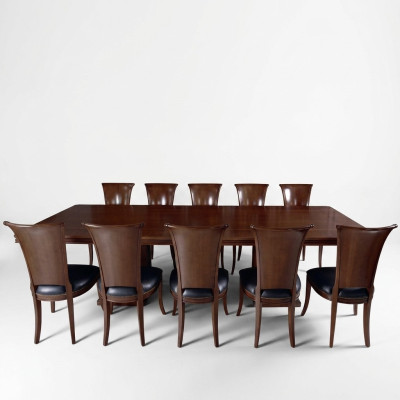 Mesa de conferencia de alta calidad, juego de mesa 10 sillas muebles madera mesas oficina lujo