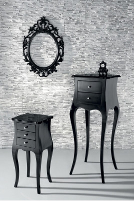 Mesita de salón Mesa de centro Mesas Sala de estar Lujo Negro Mesa Muebles clásicos.
