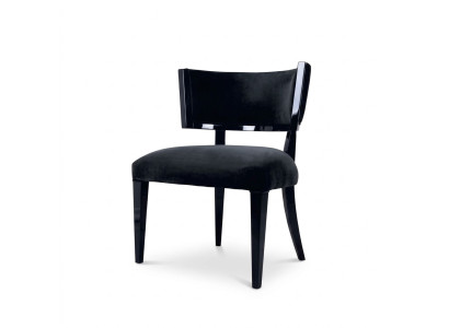 Silla de comedor Silla Sillón Diseño Sillas Butaca Asiento Madera Lujo Negro