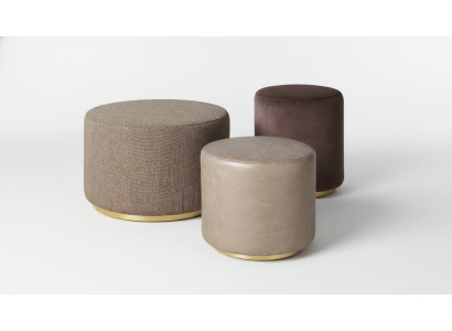 Grupo de taburetes, taburete para los pies, poliéster, asiento de sala de estar, tela beige, asiento de lujo, 3 piezas.