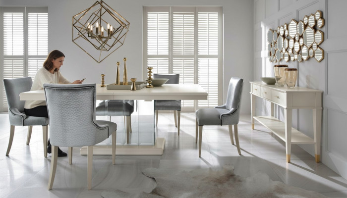Mesa Columnas Comedor Mesa Conjunto de mesa de comedor Silla Grupo de comedor Sillas 6 piezas.