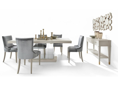 Mesa Columnas Comedor Mesa Conjunto de mesa de comedor Silla Grupo de comedor Sillas 6 piezas.