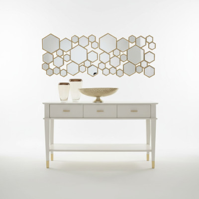 Mesa de consola tocador consola mesa lujo madera dormitorio blanco moderno