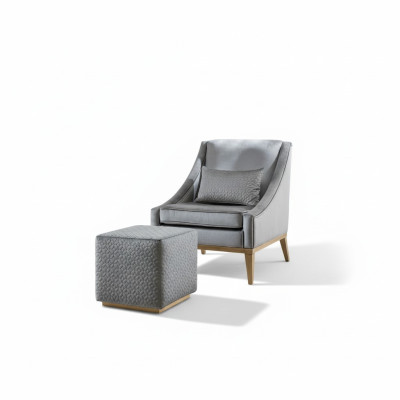 Grupo de sillones butaca, mesa auxiliar, mesa de centro moderna, conjunto de 2 piezas para la sala de estar.