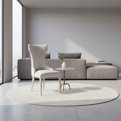 Silla de comedor Silla Butaca Sillón Sillas de comedor Madera Moderno Lujo Gris