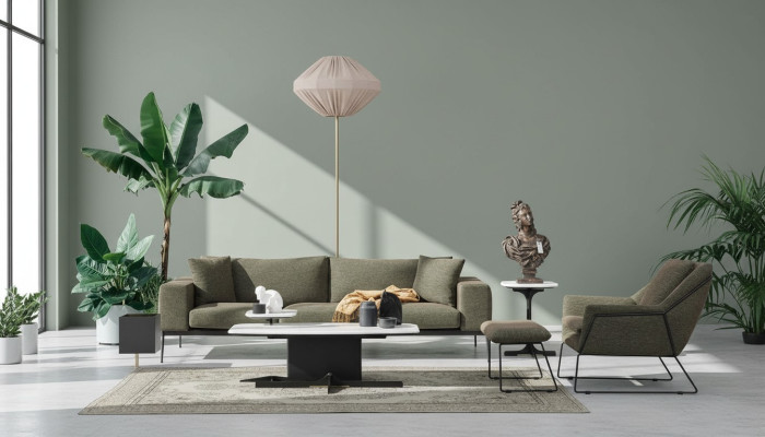 Conjunto de sofá moderno de tres plazas sillón sofá conjunto de muebles tapizados.