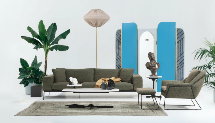 Conjunto de sofá moderno de tres plazas sillón sofá conjunto de muebles tapizados.