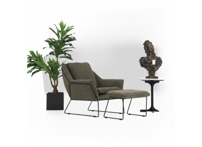 Moderno sillón verde sillón de cóctel sillón orejero muebles de sala diseño.