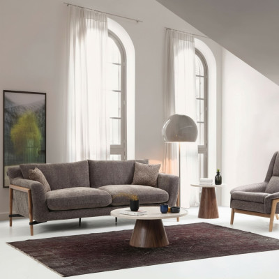 Sofá conjunto de sofás de 2 plazas sillón dos plazas tela sala de estar gris