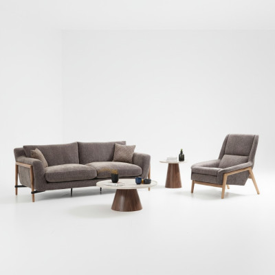 Sofá conjunto de sofás de 2 plazas sillón dos plazas tela sala de estar gris