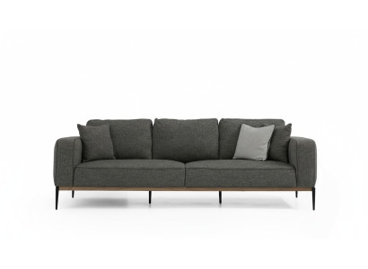 Sofá de cuatro plazas, sofá de 4 plazas, sofás de tela de diseño moderno, gris para la sala de estar.