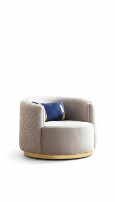 Sillón moderno de acero inoxidable sillón de una plaza muebles de salón.