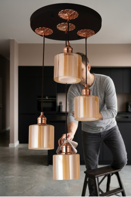 Lámpara de araña Lámpara de techo Lámpara de techo Lámpara de techo Lustre moderno Oro
