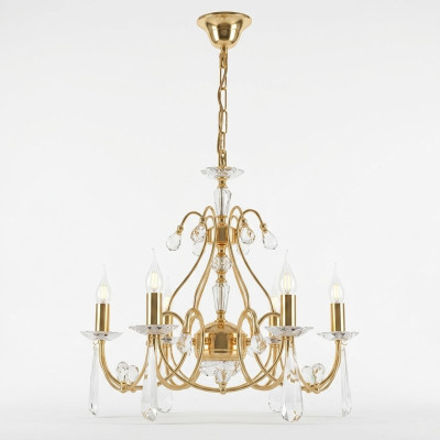 Lámpara de techo clásica, candelabro, araña de techo dorada, candelabro de luz nuevo.