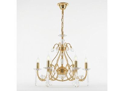 Lámpara de techo clásica, candelabro, araña de techo dorada, candelabro de luz nuevo.
