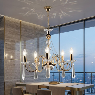 Candelabro de cristal lámpara colgante de lujo lámpara decorativa Lámpara de techo de cristal de lujo