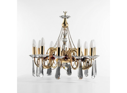 Candelabro de lujo de cristal, lámpara de techo, candelabro, lámpara colgante Arte Diseño noble.