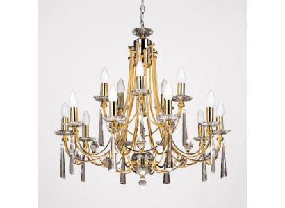 Lujo Lámpara de techo Lámpara de araña Candelabro Arte Oro Cristal