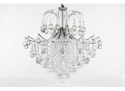 Lámpara de techo candelabro lámpara de techo de cristal lámparas de lujo lámpara de araña de plata