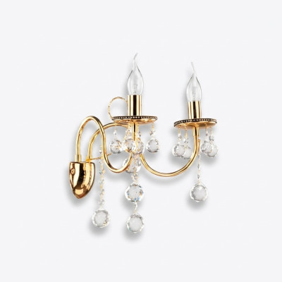 Candelabro lámpara de techo aplique de pared candelabro lámparas de pared de cristal oro