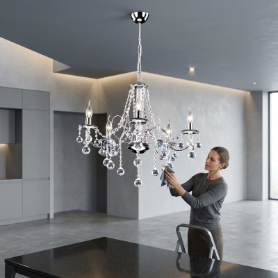 Lustre de lujo de cristal Lámpara de araña Lámpara de techo de lujo Lámpara de araña de lujo